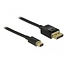 Mini DisplayPort-auf-DisplayPort Kabel 1.4 / 8K zertifiziert - 1 Meter