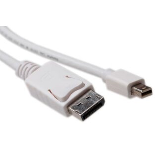 ACT Mini DisplayPort-auf-DisplayPort Kabel Version 1.2 (4K 60 Hz) UL Weiß 0,50 m