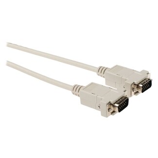 S-Impuls VGA Monitor Kabel - CCS Leiter / Beige - 5 Meter