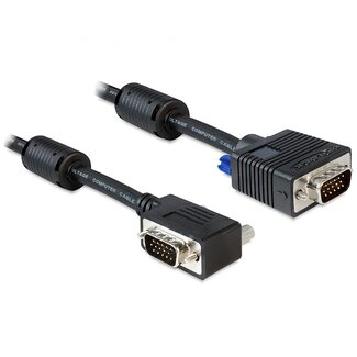 DeLOCK Premium VGA Monitor Kabel - 90° Winkel Stecker Rechts - 2 Meter