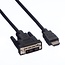 DVI-D Single Link auf HDMI Kabel Schwarz 0,5 m