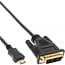 Mini HDMI auf DVI-D Single Link Kabel / Schwarz - 2 Meter
