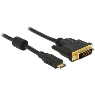 DeLOCK Mini HDMI auf DVI-D Dual Link Kabel / Schwarz - 1 Meter