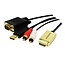 Premium HDMI-auf-VGA + Cinch 2RCA Kabel / Schwarz - 2 Meter