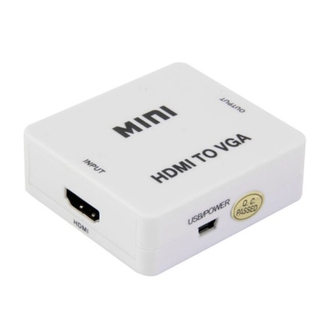HDMI-auf-VGA-Adapter mit 3,5mm Klinke, Weiß