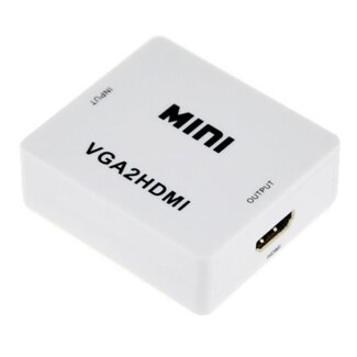 Coretek VGA + 3,5mm Klinke zu HDMI Konverter / Weiß