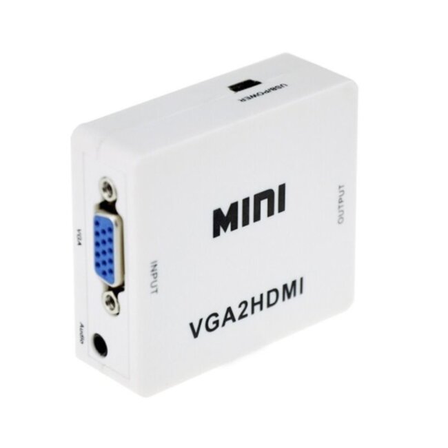 VGA + 3,5mm Klinke zu HDMI Konverter / Weiß