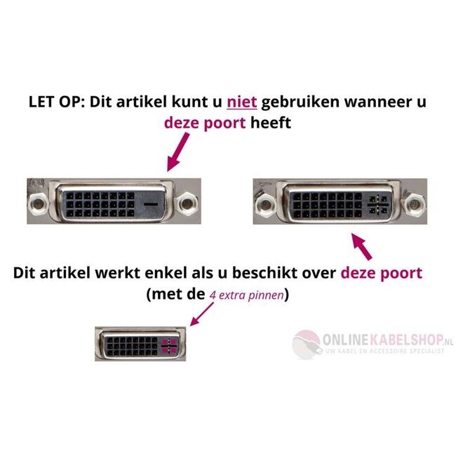 DVI-I zu VGA Kabel / Schwarz - 3 Meter