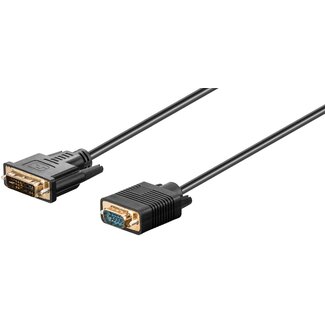 Goobay Premium DVI-A zu VGA Kabel / Schwarz - 2 Meter