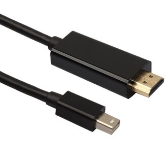 Dolphix Mini DisplayPort 1.1 auf HDMI 1.3 Kabel (Full HD 1080p) / Schwarz - 3 Meter