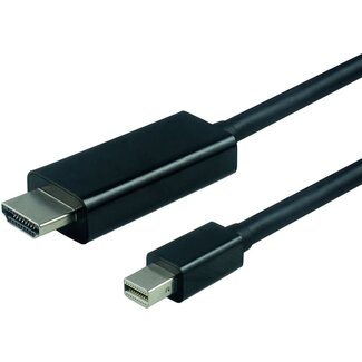 Value Mini DisplayPort 1.2 auf HDMI 2.0 Kabel (4K 60 Hz) / Schwarz - 1 Meter