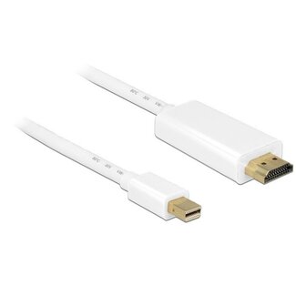 DeLOCK Premium Mini DisplayPort 1.1a auf HDMI 1.3 Kabel (Full HD 1080p) / Weiß - 2 Meter