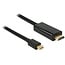 Premium Mini DisplayPort 1.1a zu HDMI 1.3 Kabel (Full HD 1080p) / Schwarz - 1 Meter