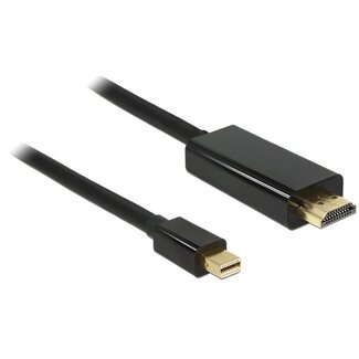 DeLOCK Premium Mini DisplayPort 1.1a zu HDMI 1.3 Kabel (Full HD 1080p) / Schwarz - 2 Meter