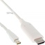 Premium Mini DisplayPort 1.2 auf HDMI 1.4 Kabel (4K 30 Hz) / Weiß - 0,50 Meter