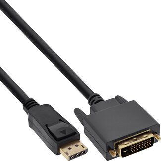 InLine Premium DisplayPort-auf-DVI-Kabel - DP 1.1 (1920 x 1200) / Schwarz - 1 Meter