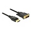 Premium DisplayPort-zu-DVI Kabel - DP 1.2a (4K 30Hz) / Schwarz - 2 Meter