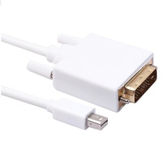 Dolphix Mini DisplayPort 1.1 auf DVI Kabel (1920 x 1200) Weiß - 1,8 m