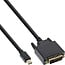 Premium Mini DisplayPort 1.1a auf DVI Kabel (1920 x 1200) / Schwarz - 0,50 m