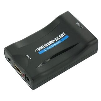S-Impuls HDMI-zu-Scart Konverter mit USB-Stromversorgung, Schwarz