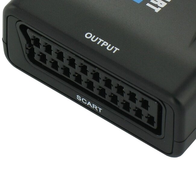 HDMI-zu-Scart Konverter mit USB-Stromversorgung, Schwarz