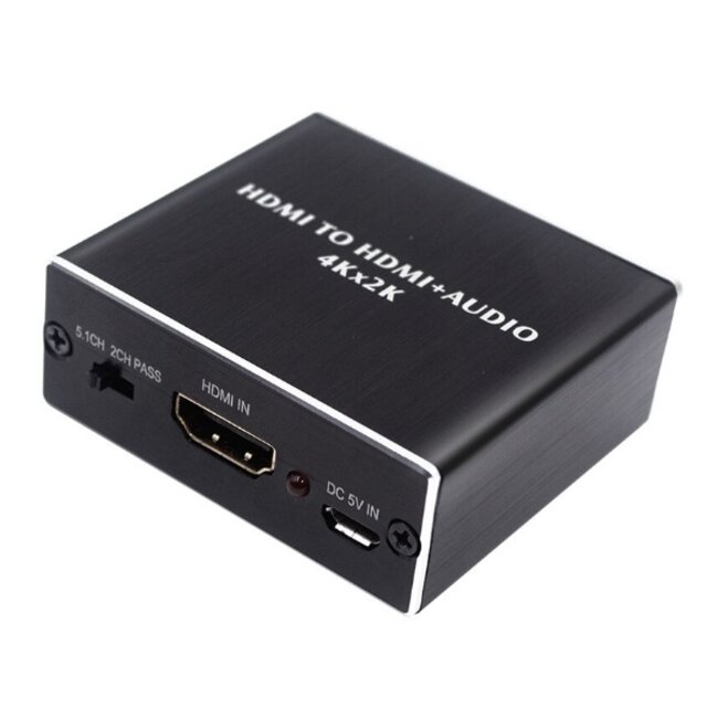 HDMI 1.4 Audio Extractor 5.1 & Stereo - 4K 30Hz, Schwarz
