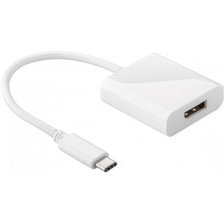 Goobay USB-C auf DisplayPort Adapter mit DP Alt Mode (4K 60 Hz) / Weiß - 0,15 m