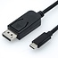 USB-C auf DisplayPort Kabel mit DP Alt Mode (4K 60 Hz) / Schwarz - 1 Meter