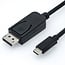 USB-C auf DisplayPort Kabel mit DP Alt Mode (4K 60 Hz) / Schwarz - 1,8 m