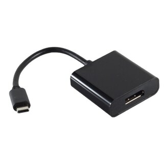 S-Impuls USB-C auf DisplayPort Adapter mit DP Alt Mode (4K 60 Hz) / Schwarz - 0,15 m