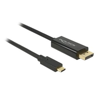 DeLOCK Premium USB-C auf DisplayPort Kabel mit DP Alt Mode (4K 60 Hz) / Schwarz - 3 Meter