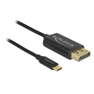 DeLOCK Premium USB-C auf DisplayPort Kabel mit DP Alt Mode (4K 60 Hz) / Nylon - 2 Meter