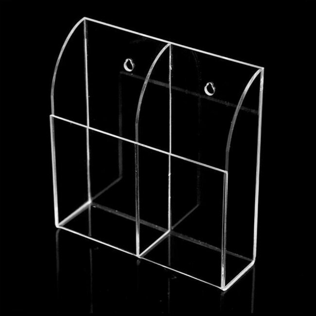 Fernbedienungshalter mit 2 Fächern / transparent