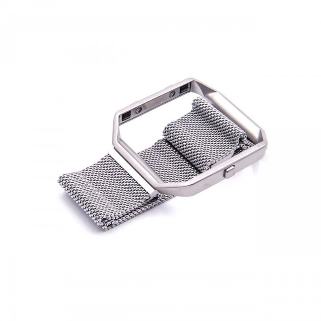 Edelstahlarmband mit Schutzcase für Fitbit Blaze / 24 cm