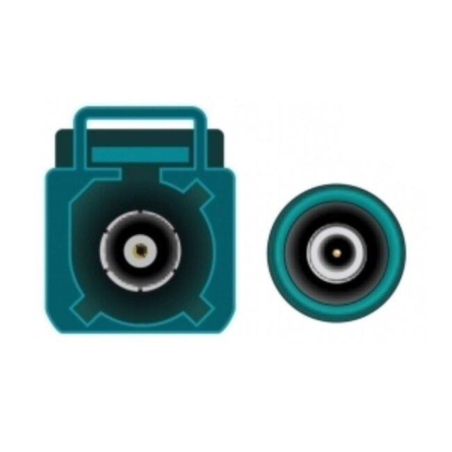 Fakra Z (m) - Fakra Z (w) Antennenverlängerungskabel - RG316 - 50 Ohm / transparent - 0,20 m