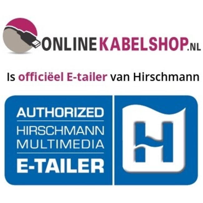 Hirschmann Wandsteckdose EDC 1000 E SHOP Komplett / KabelKeur & Ziggo geeignet