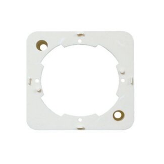 S-Impuls Aufputz-Steckdose mit Rahmen / Elfenbein