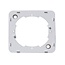 Aufputz-Steckdose mit Rahmen / Weiß