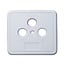 Abdeckplatte für 3-Loch Steckdose / Weiß