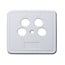Abdeckplatte für 4-Loch Steckdose / Weiß