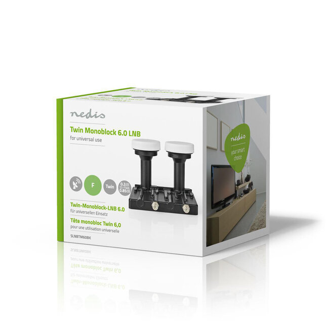 Nedis Universal Twin Monoblock LNB 6,0° Schwarz