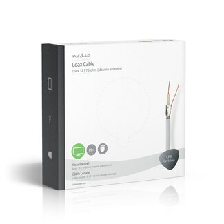 Nedis Nedis Coax 12 Innen-Koaxialkabel Weiß - 25 Meter