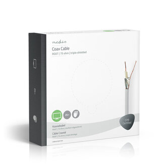 Nedis Nedis RG6T Koaxialkabel innen weiß - 25 Meter