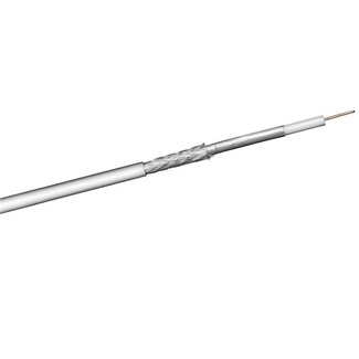 Goobay 100 dB Koaxialkabel Rolle innen (CCS) / weiß - 25 Meter