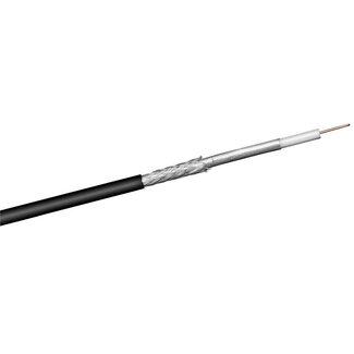 Goobay 100 m Outdoor Koaxialkabel auf Trommel (CCS) schwarz 100 dB