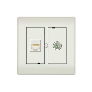 Technetix Technetix RJ45/Koax Wanddose CLICK-50 SHOP / Ziggo & KPN geeignet