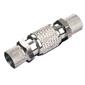 Ledino F-F Verbindungsadapter für 2 Koaxialkabel / Metall