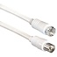 F-Stecker (m) - IEC-Stecker (m) Koaxialkabel / weiß - 2,5 Meter