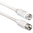 F-Stecker (m) - IEC-Stecker (w) Koaxialkabel Weiß - 7,5 Meter
