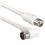 F-Quick (m) Winkel - Koax IEC (m) gerade Koaxkabel / Weiß - 2,5 Meter
